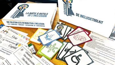 Boîte à outils Clé d’Accès pour l’inclusion en entreprise, avec fiches éducatives, supports de formation et ressources sur la diversité et les aménagements.</p>
<p>